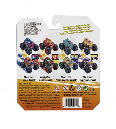 Машинка-трансформер Flip Cars Монстр-трак Лев, 2 в 1, 7 см (EU463875A-02), - фото 4