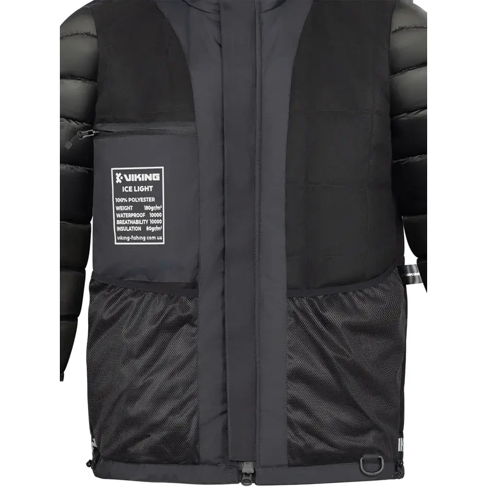 Куртка Viking Fishing Ice Light 80g 10K XXXL Black/khaki - фото 6