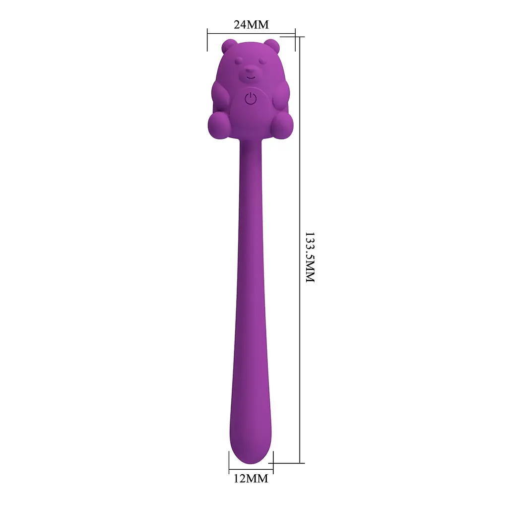 Вібратор Pretty Love Cute Bear Purple, 7 vibration functions - фото 9