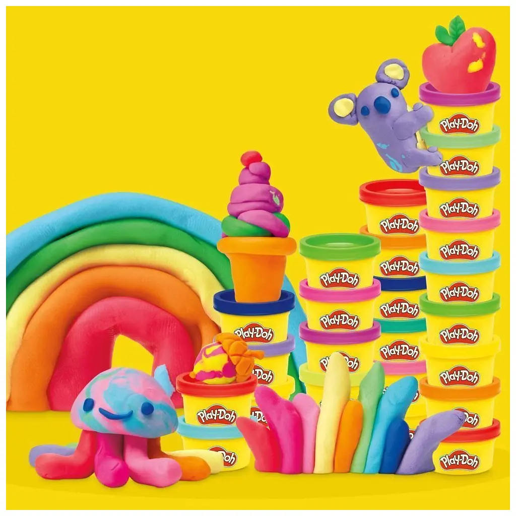 Набір для творчості Hasbro Play-Doh маса для ліплення Райдужні сюрпризи 50 баночок (G1761) - фото 6