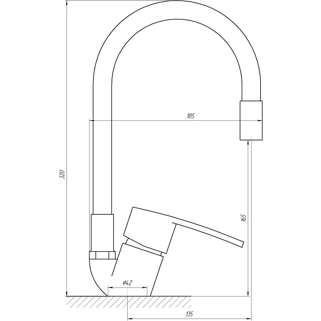 Змішувач для кухні DOMINO SIRIUS DSV-203SLR-GRAY - фото 4
