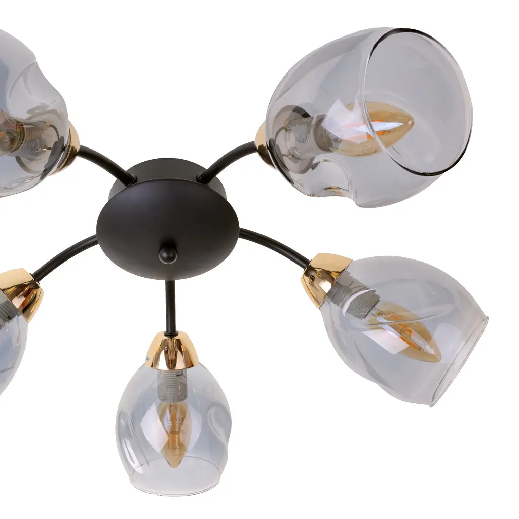 Люстра потолочная Brille в спальню Е14 40W G (LK-718C/5) - фото 4