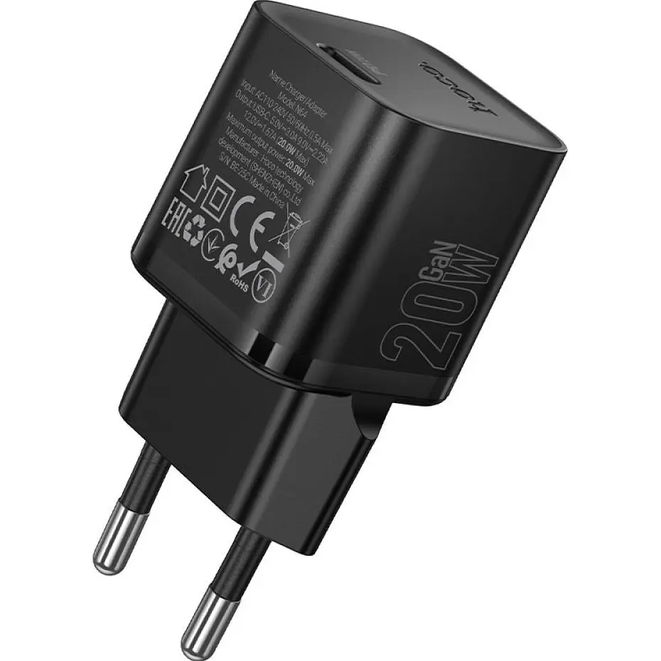 Мережевий зарядний пристрій Hoco N64 Ingenious Black (6942007655101) [170766] - фото 3