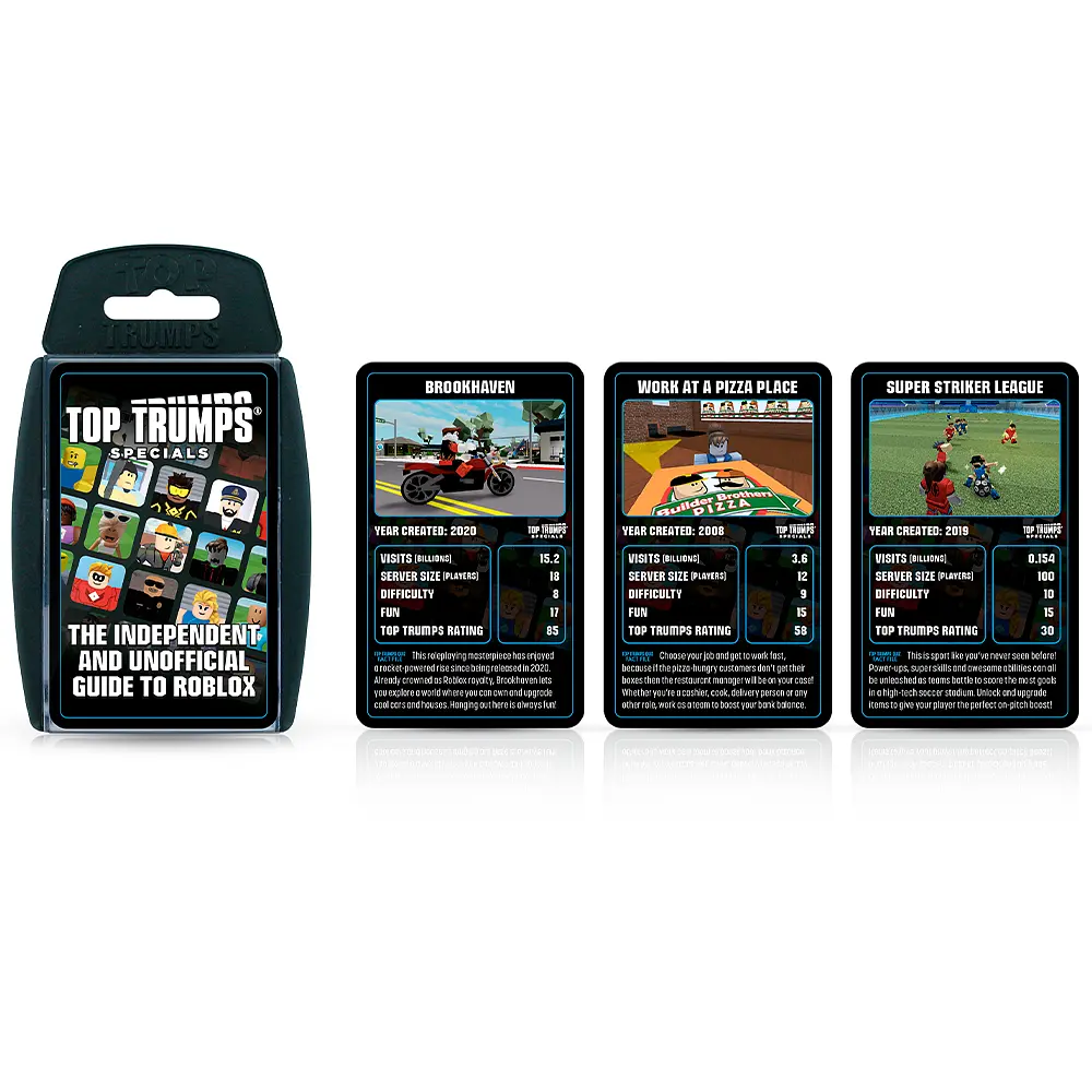 Настольная игра Winning Moves Roblox The Independent and Unofficial Guide Top Trumps - фото 2