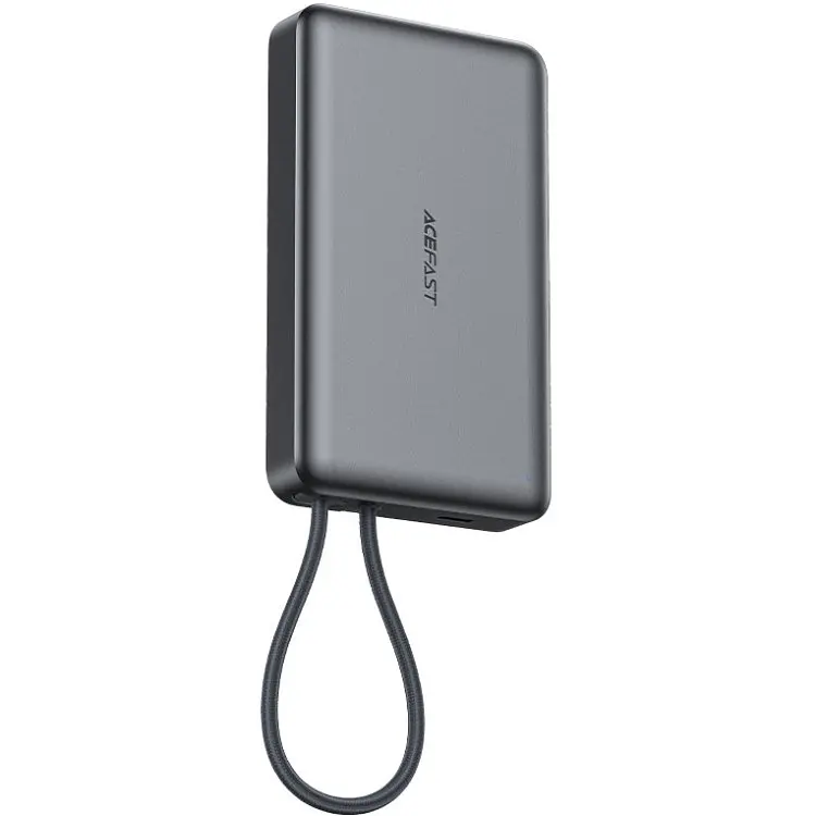 Я Acefast Magnetic Wireless 10000mAh 22.5W PD, QC 3.0 USB-C In/Out, QI 15W M18 Чорний - фото 3