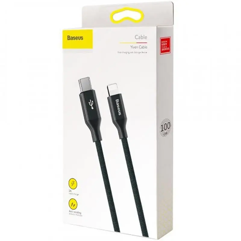 Кабель Baseus Yiven Cable Type-C to Lightning 2A 1m CATLYW-C01 Black - фото 3