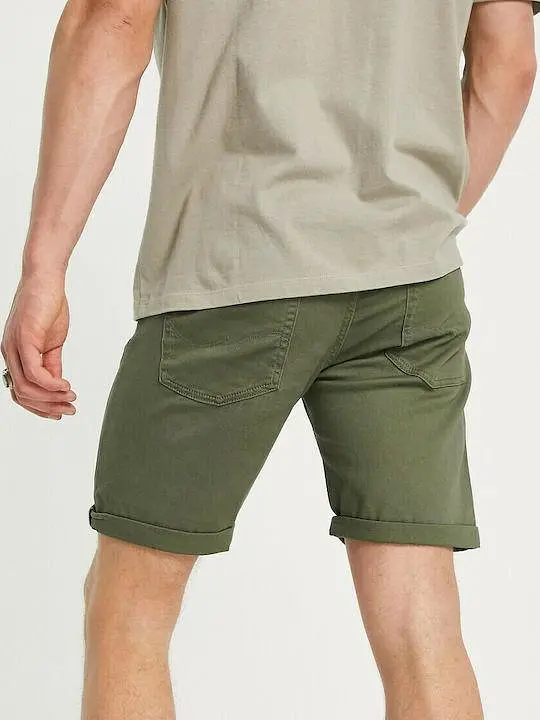 Шорты мужские джинсовые Jack & Jones S W30" (JPSTRICK JJSHORTS AKM DUSTY OLIVE) - фото 3