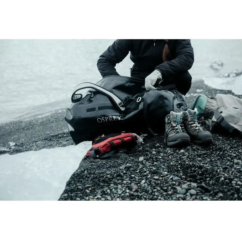 Сумка Osprey Transporter WP Duffel 70 чорно-сіра - фото 5