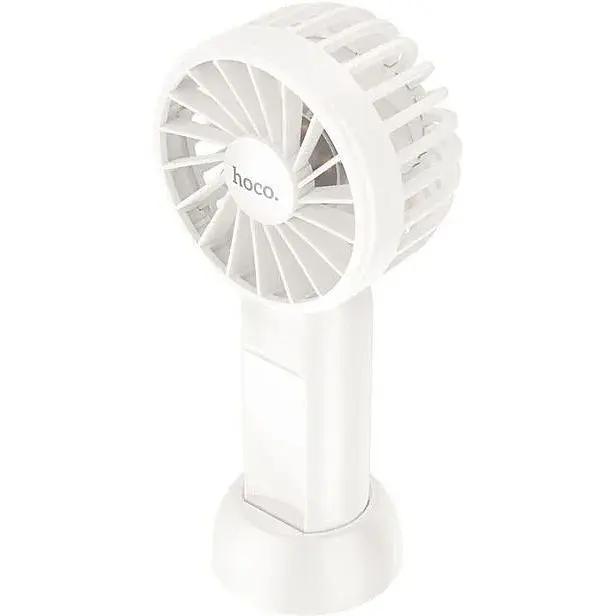 Вентилятор портативний Hoco HX60 Nimble portable handheld fan white - фото 2