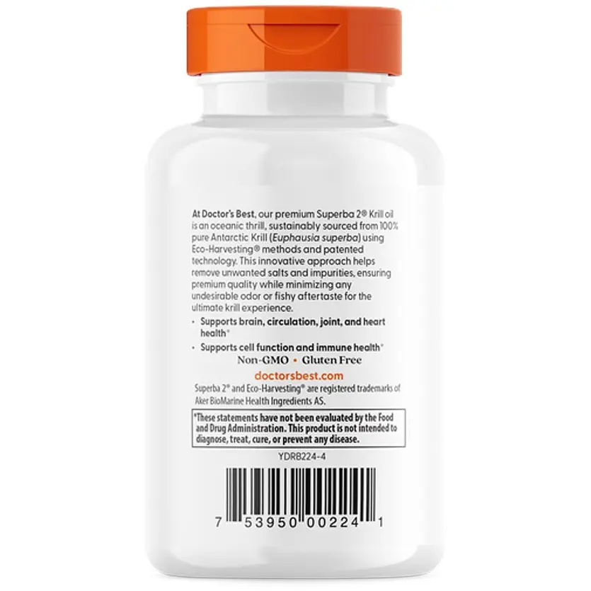 Масло криля Doctor's Best Real Krill 350 мг 60 капсул (DRB-00224) - фото 3