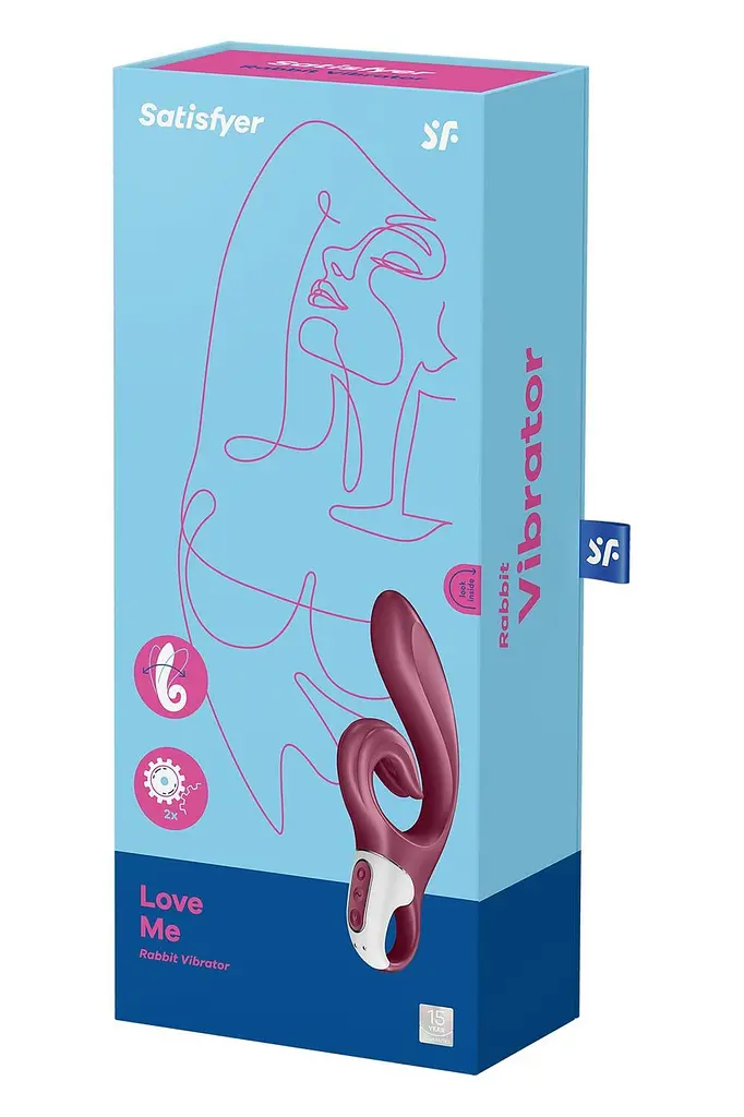 Вібратор-кролик Satisfyer Love Me 22 см бордовий - фото 11