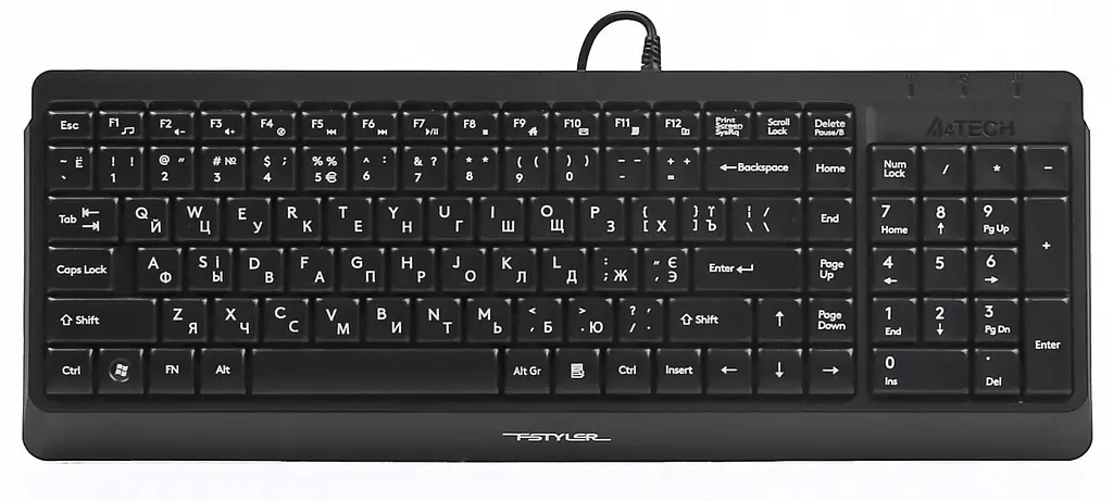 Клавіатура A4Tech Fstyler FK15 USB Black (FK15 (Black))