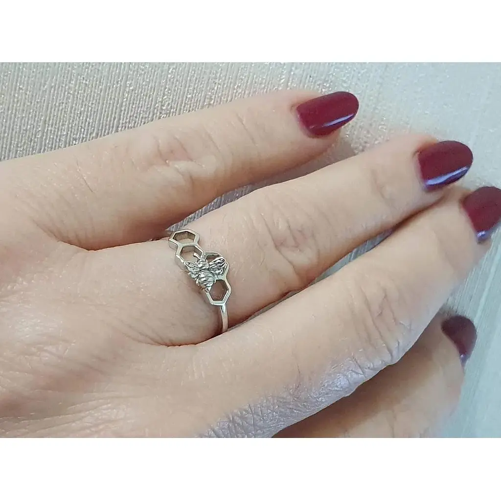 Срібне кільце Silvex 925 Бджілка. Артикул К2/1120 16 - фото 2