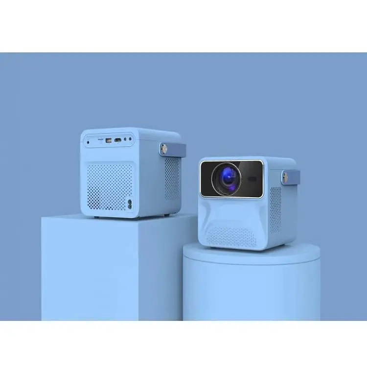 Smart проектор HD (1280x720) на Android портативный XPRO Panoplus Soundbox Blue 4000 lm с подключением к iOS и Android для офиса, домашнего кинотеатра и проведения презентаций + Аэромышь в комплекте (L5G824_3899) - фото 2