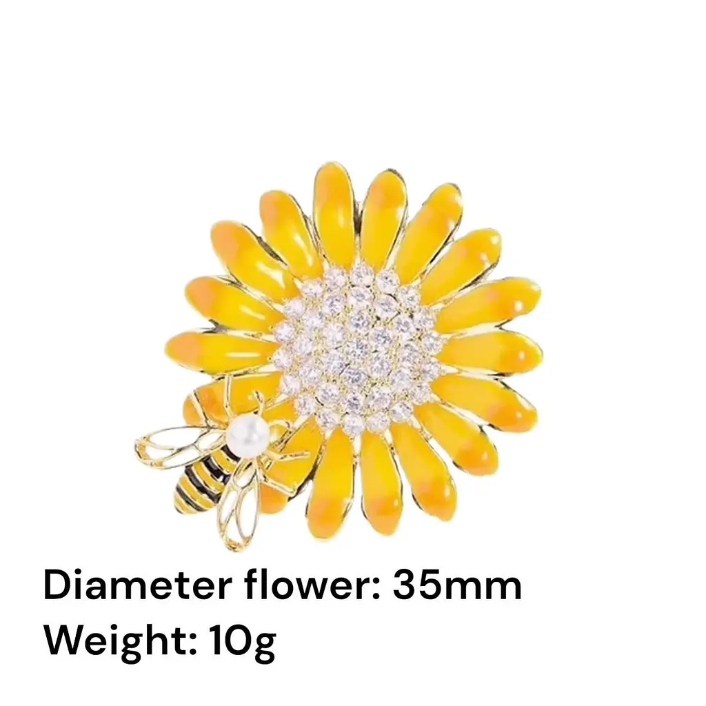 Брошка Квітка та бджола (158511344) - фото 3