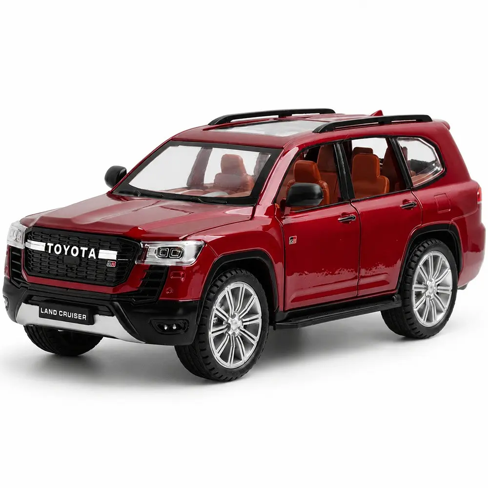 Колекційна машинка Toyota Land Cruiser 300 GR Sport 1:24 металева інерційна модель SUV зі світлом, звуком
