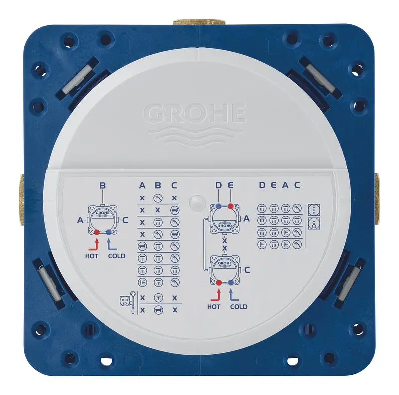 Душова система прихованого монтажу з термостатом Grohe Grohtherm Smartcontrol New Tempesta 250 UA26415SC10, Чорний матовий - фото 12