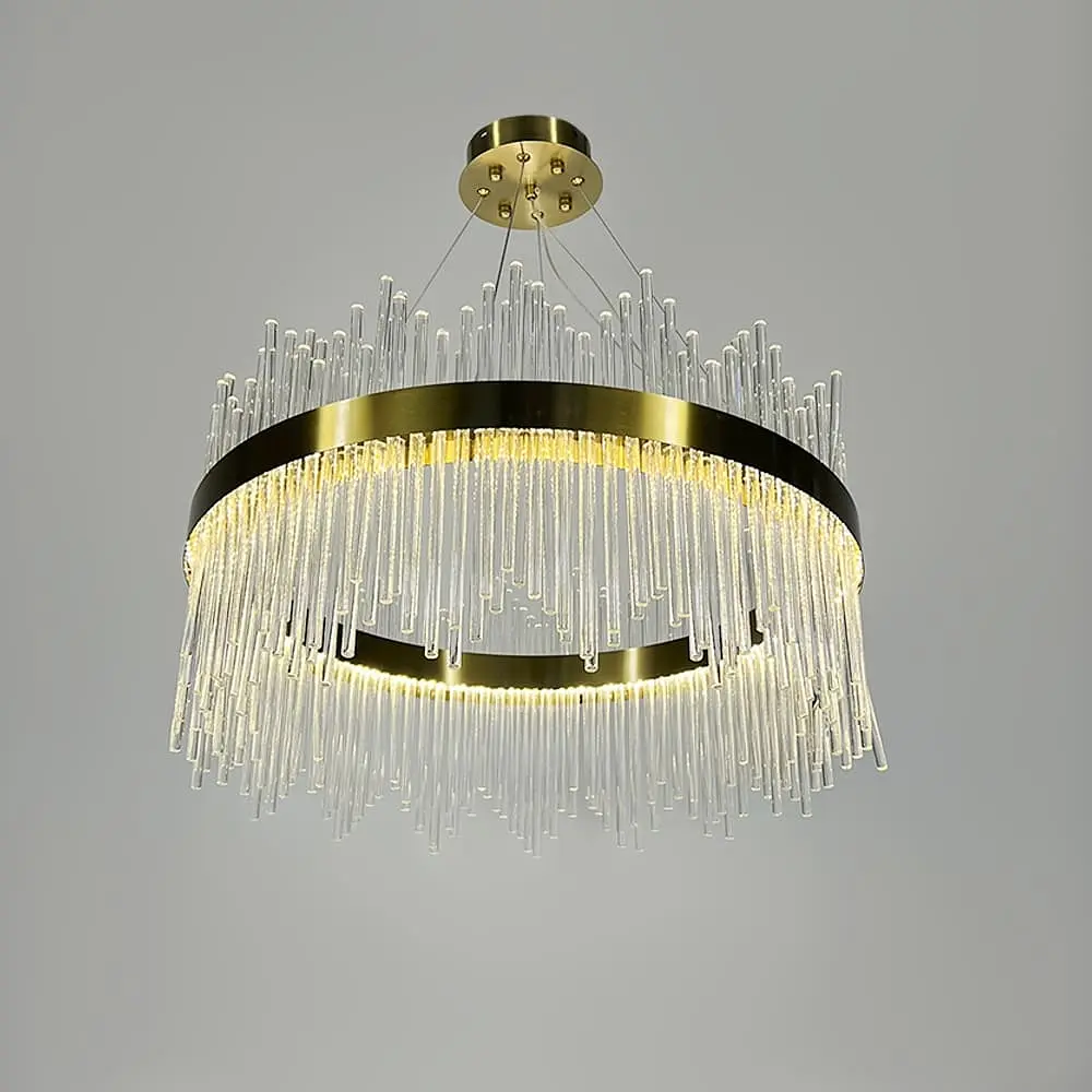 Подвесная LED люстра в изысканном латунном каркасе Ø 80 см Ст. J 881-800 AB | Line F - фото 7