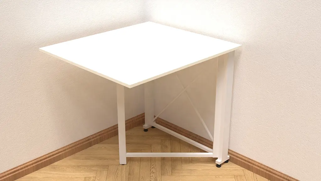 Стол-книга трансформер Орион 1 Ferrum-decor 750x810x730 Белый металл ДСП Белое 16 мм (FRD-104604) - фото 4