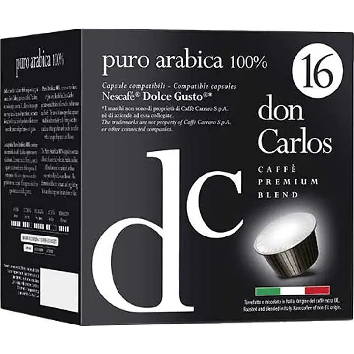 Кава в капсулах Dolce Gusto Don Carlos Puro Arabica, 16 капсул