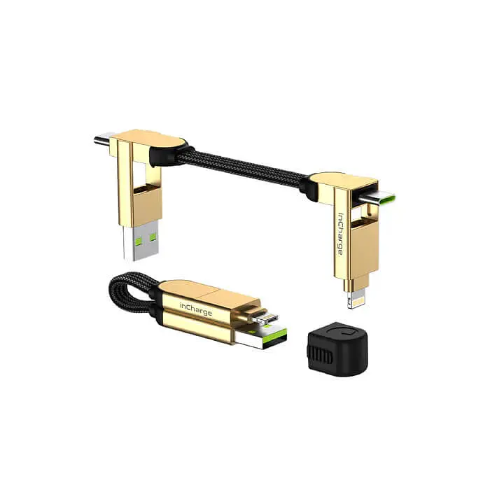 Кабель Rolling Square 6in1 inCharge X 100W, бежевий (X03WR)