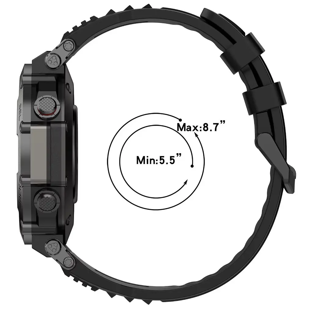 Силиконовый ремешок Primolux для смарт-часов Amazfit T-Rex Ultra (A2142) Black - фото 6