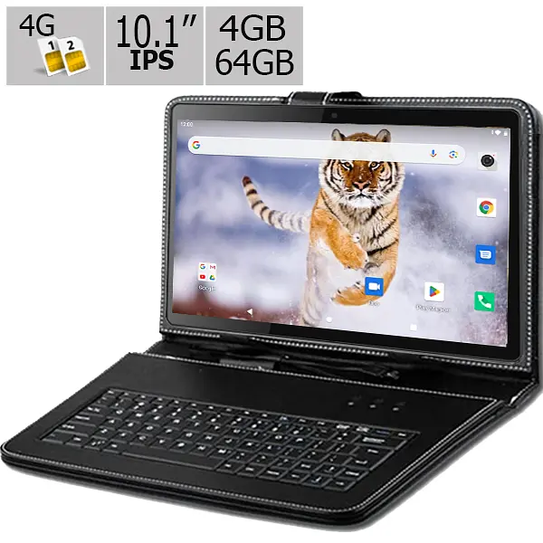 Планшет та чохол-клавіатура Adronix S 464 LTE IPS 10.1" 4GB/64GB Black (1380) - фото 2