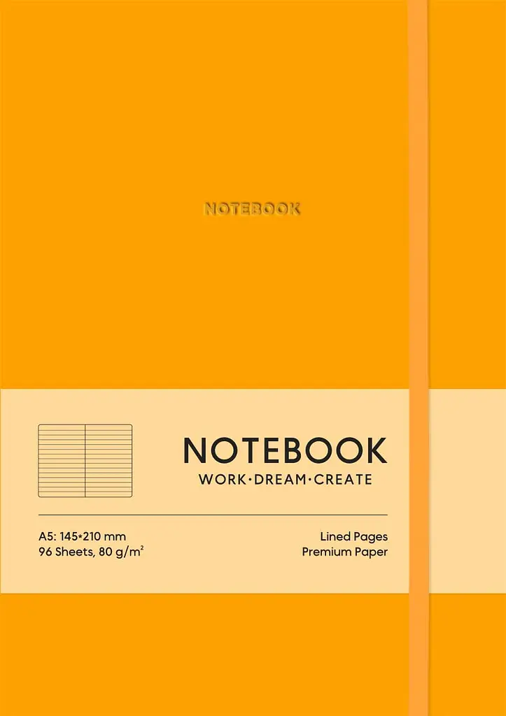 Блокнот «Notebook» у лінію (помаранчевий)