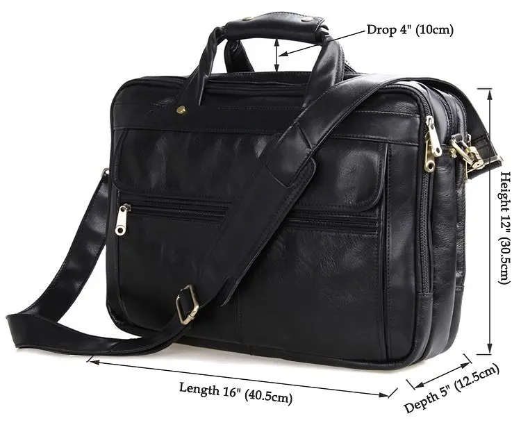 Сумка чоловіча 14242 для ноутбука 15.6 Vintage чорна - фото 2