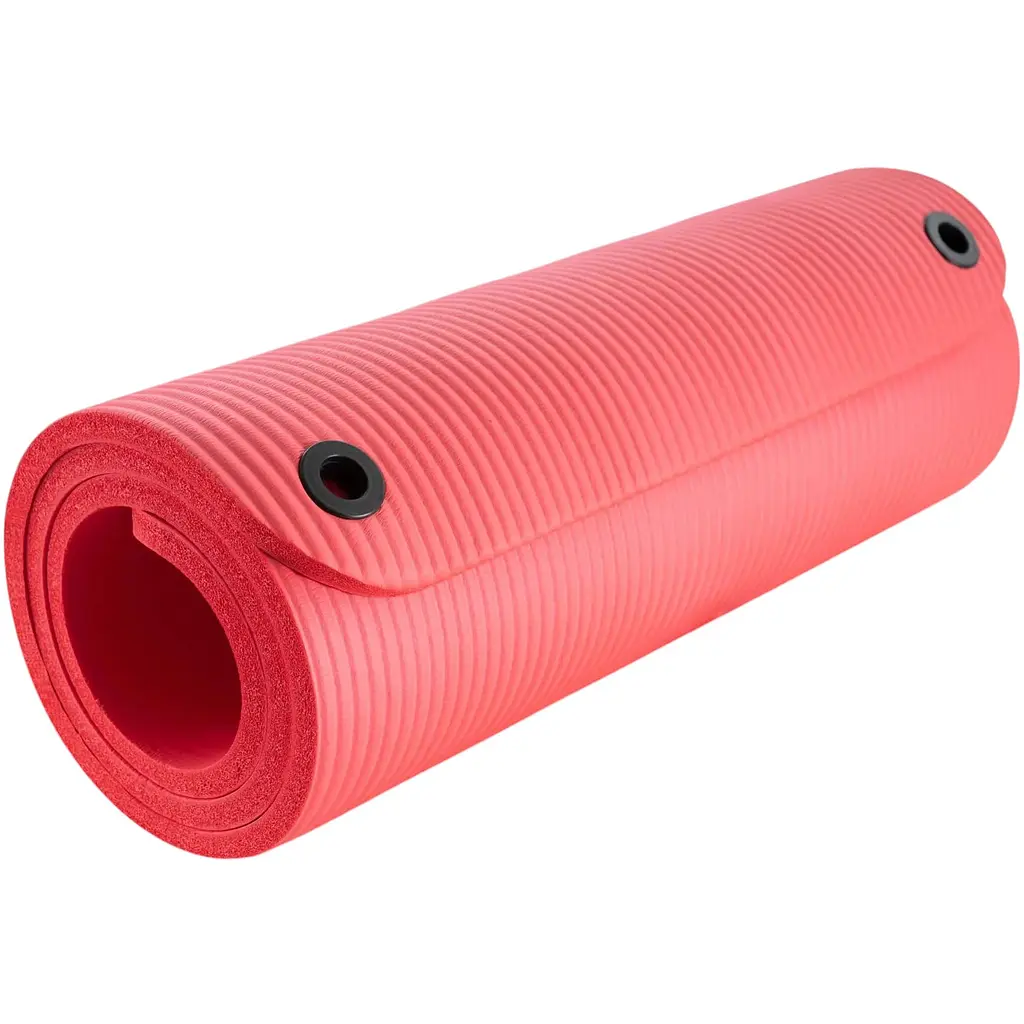 Мат для фитнеса и йоги с отверстиями Hop-Sport HS-N015GM 1.5 см красный - фото 4
