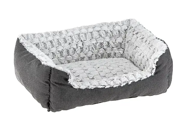 Лежак для собак і котів Ferplast Sweetie 45 зі штучним хутром сірий 48x37x16 см 81064499