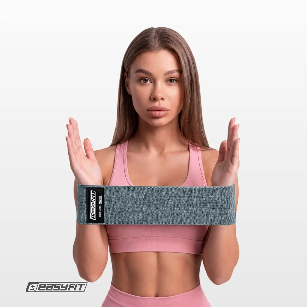 Тканинна гумка для фітнесу EasyFit MEDIUM - фото 10