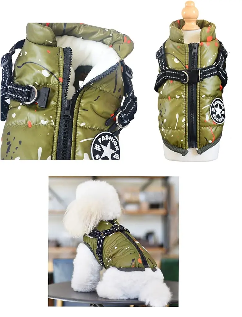 Зимова куртка для собак Derby Fashion Sports D76 Army Green M - фото 7