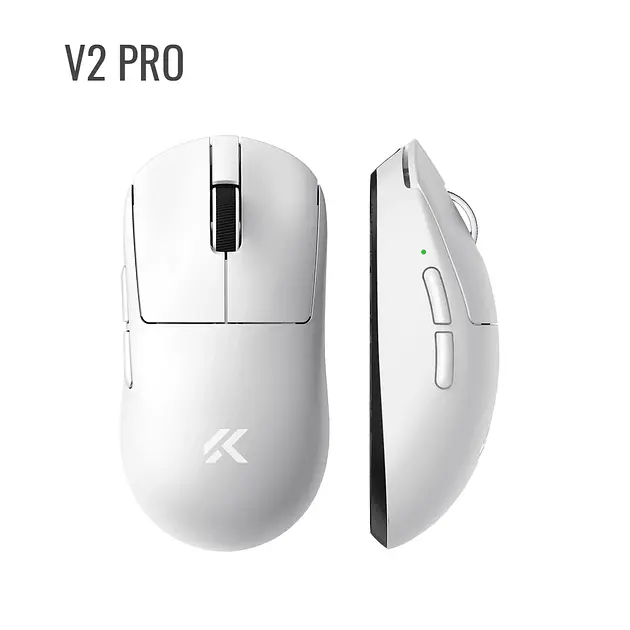 Игровая беспроводная мышка Mchose A7 V2 Pro / Два режима подключения / Сенсор PAW3395 / 26 000 DPI / White - фото 2