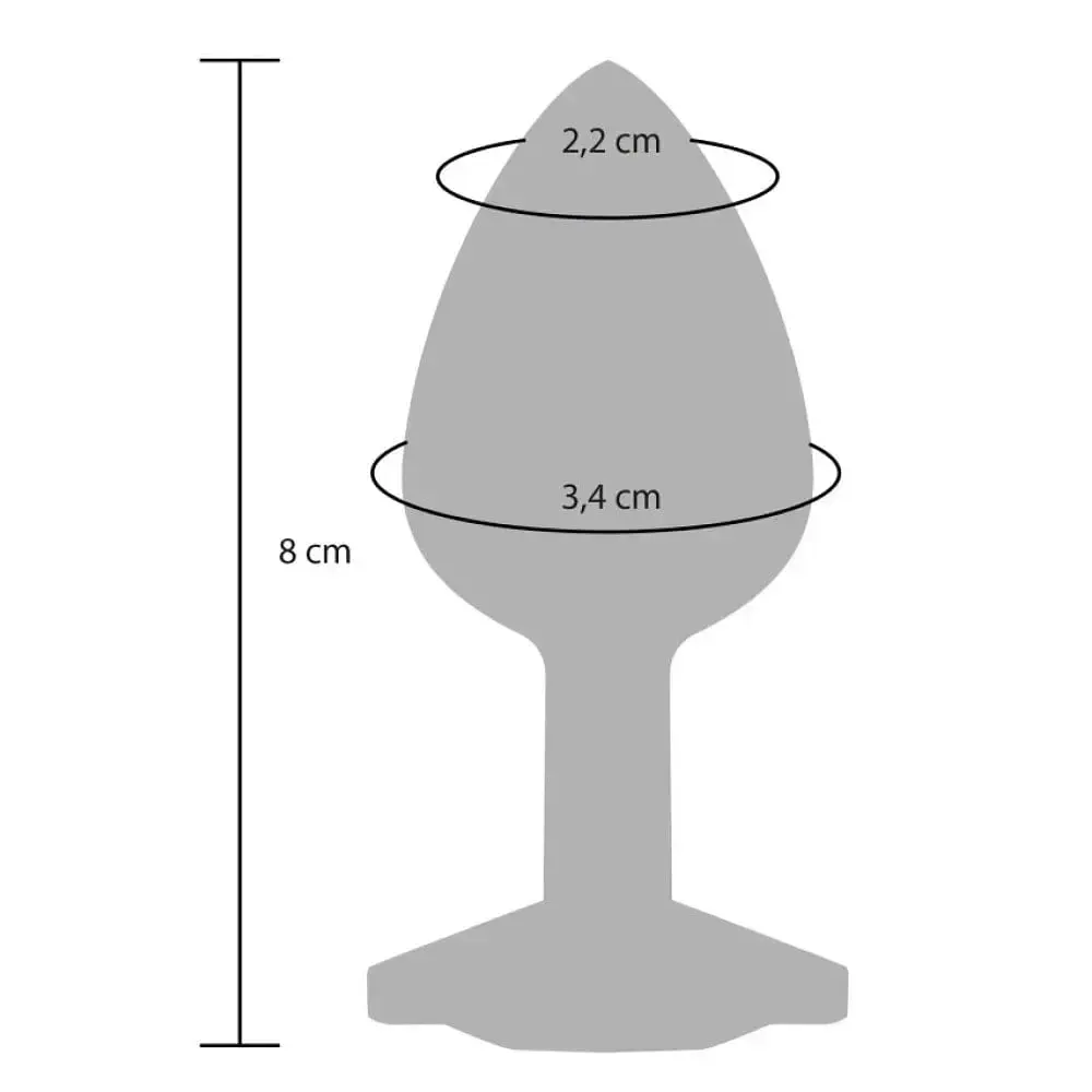 Анальна пробка Anal Play Starlight Booty Jewel Medium 8 см (сріблястий) - фото 3