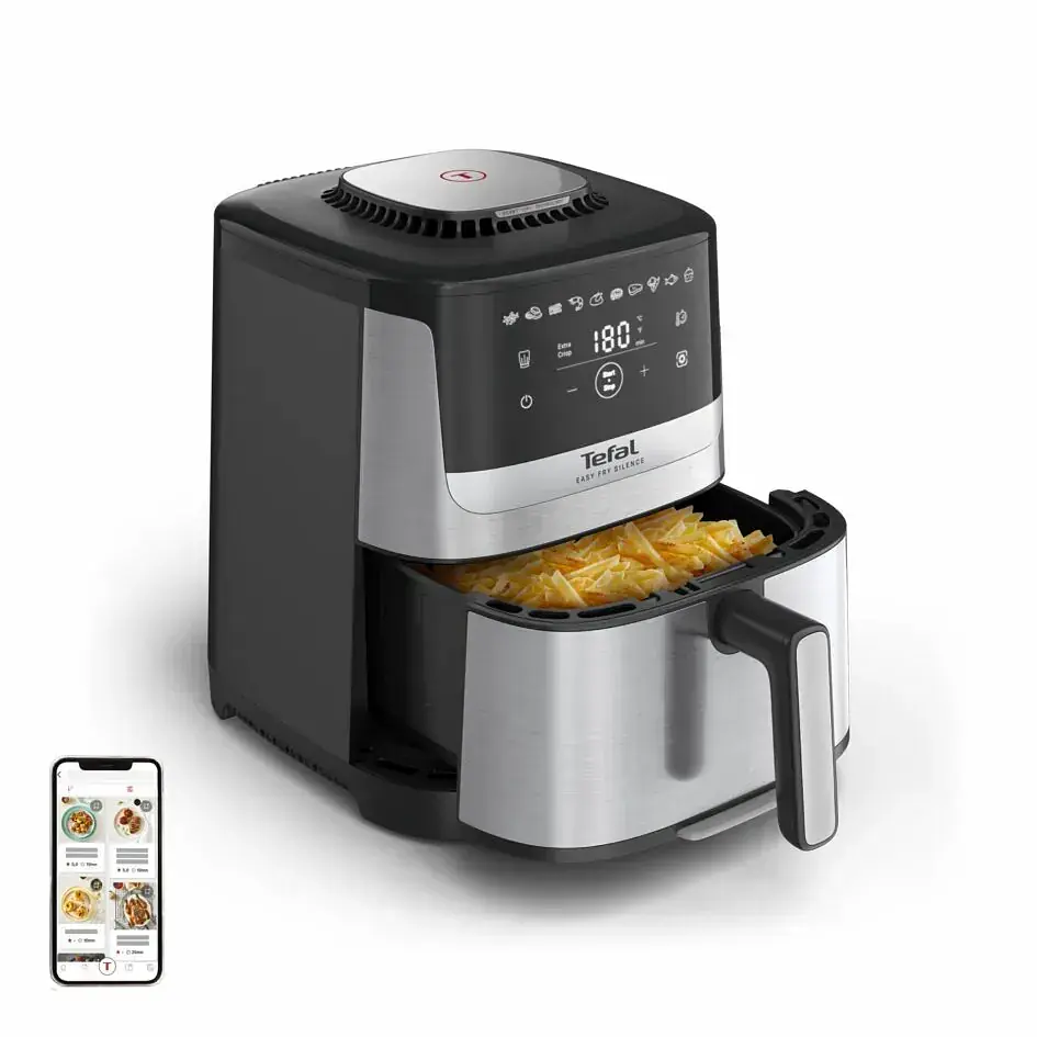 Мультипіч Tefal Easy Fry Silence 1670Вт 5л 10 програм пластик нержавіюча сталь-чорний - фото 2