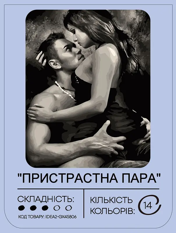 Набор для росписи по номерам "Страстная пара" 40*50 см, IDEA2-GX45806, ТМ "99IDEAS" - фото 2