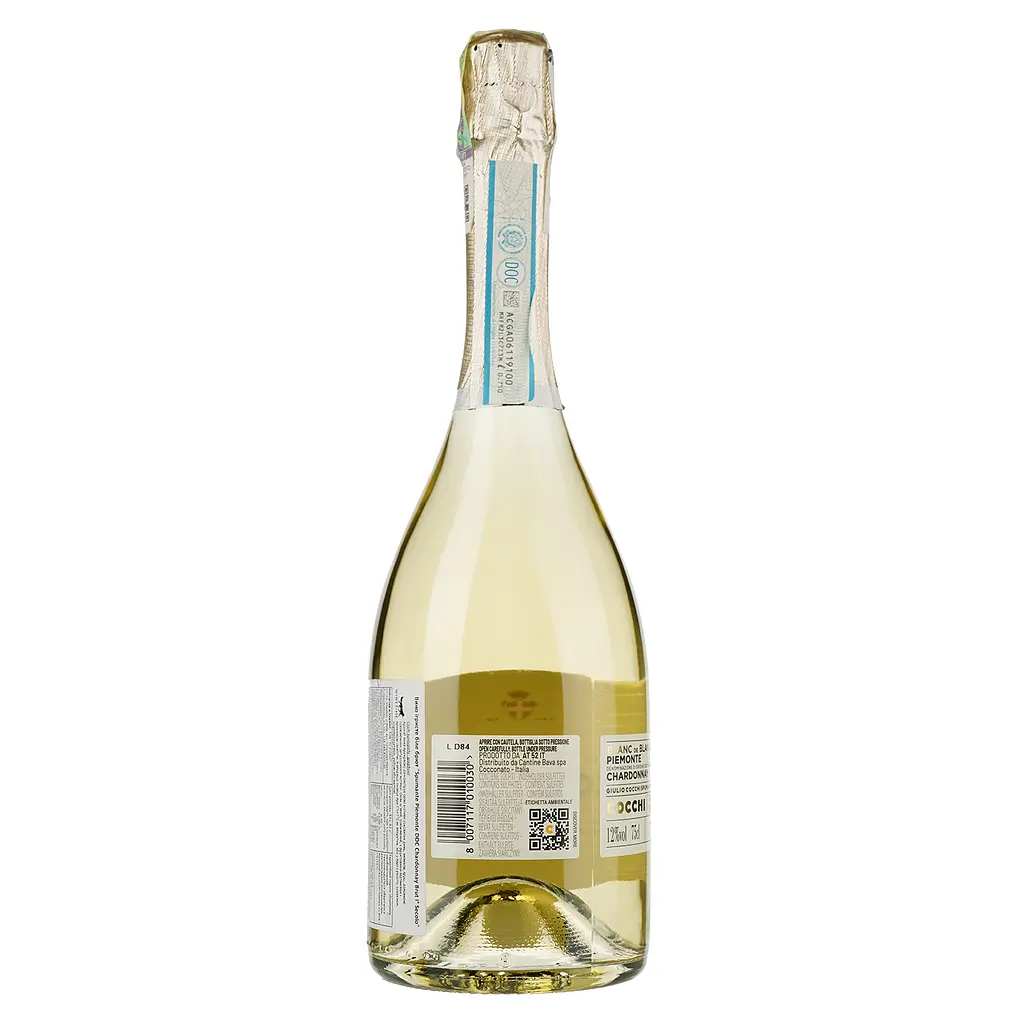 Игристое вино Cocchi PrimoSecolo Piemonte Chardonnay Brut, белое, брют, 12%, 0,75 л - фото 2