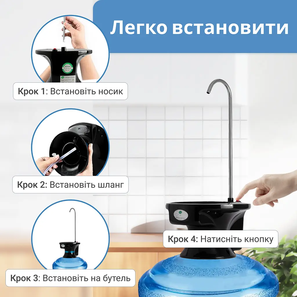 Електрична помпа для води ViO E3 чорна - фото 4