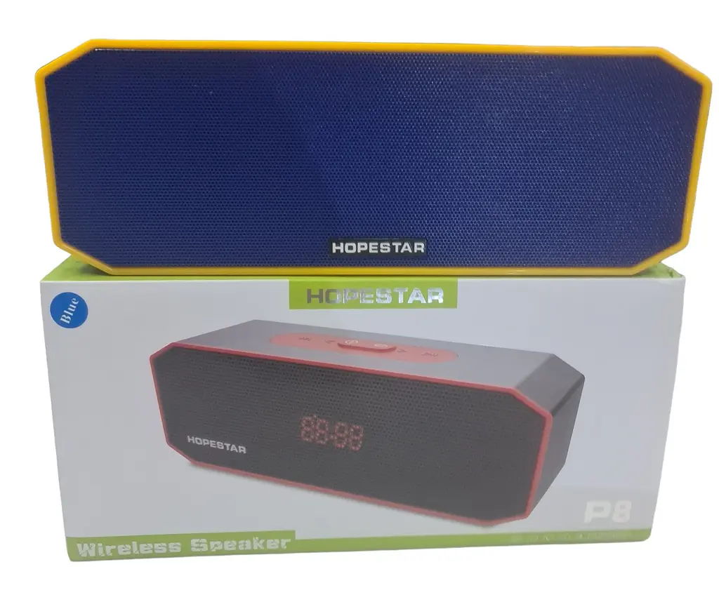 Бездротова акумуляторна колонка Bluetooth акустика Hopestar P8 синя - фото 4
