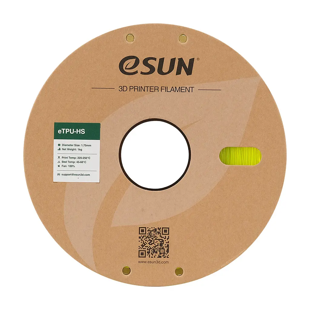 Пластик для 3D-принтера eSUN TPU HIGH SPEED 1.75 мм 1 кг FLUORES YELLOW (TPU-HS175F-Y1P1) - фото 3