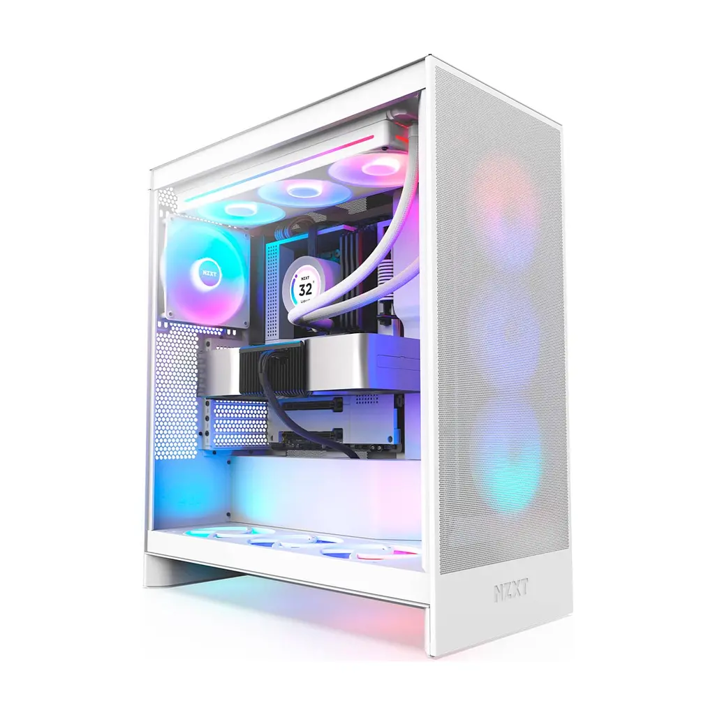 Корпус для ПК NZXT H7 Flow RGB All White (CM-H72FW-R1) - фото 10
