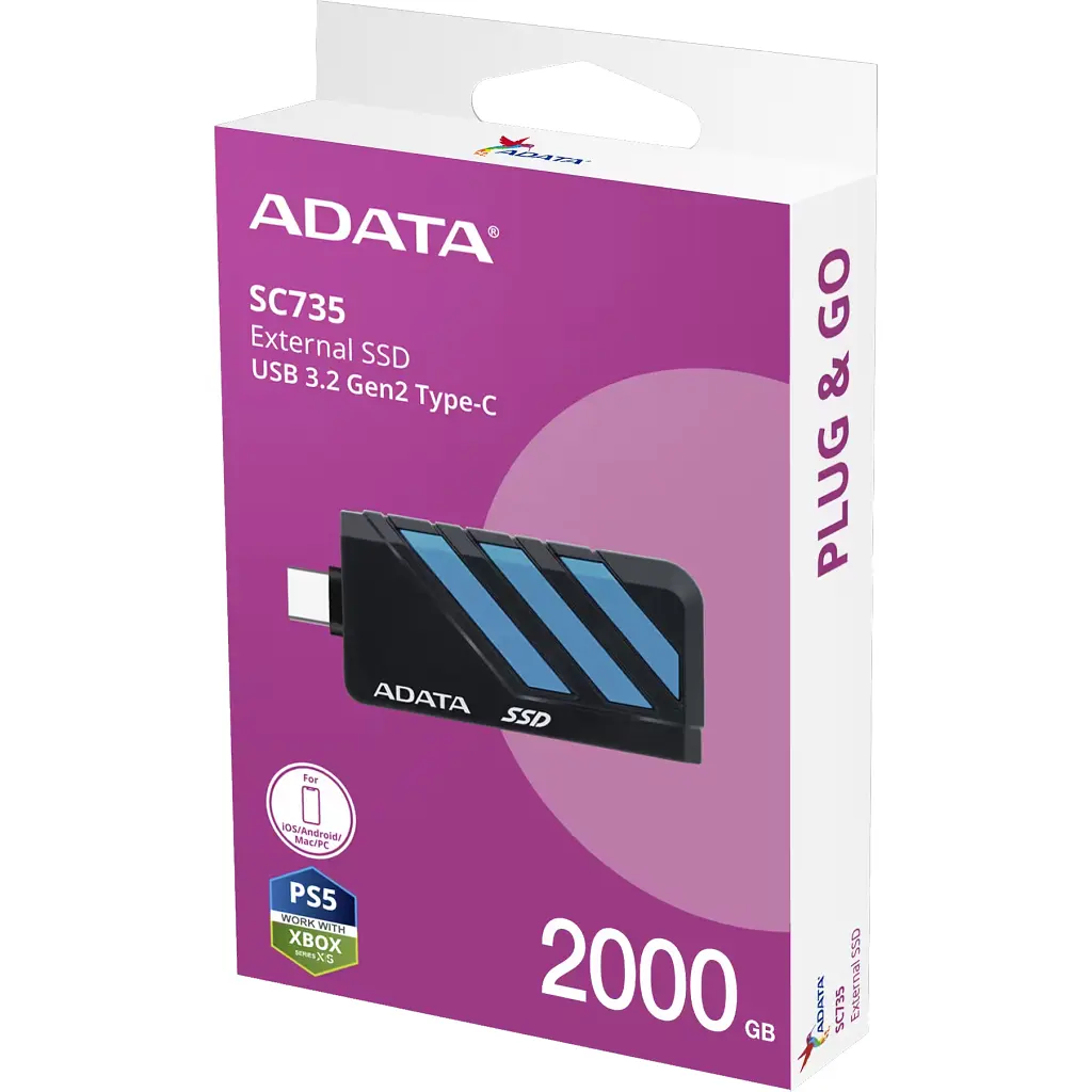 Накопичувач SSD USB 3.2 2TB SC735 ADATA (SC735-2000G-CCBK/BU) - фото 6