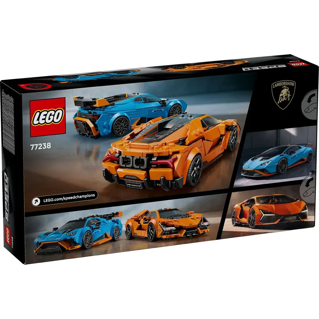 Конструктор ​LEGO Speed Champions Lamborghini Revuelto та Huracan STO 607 деталей (77238) - фото 9