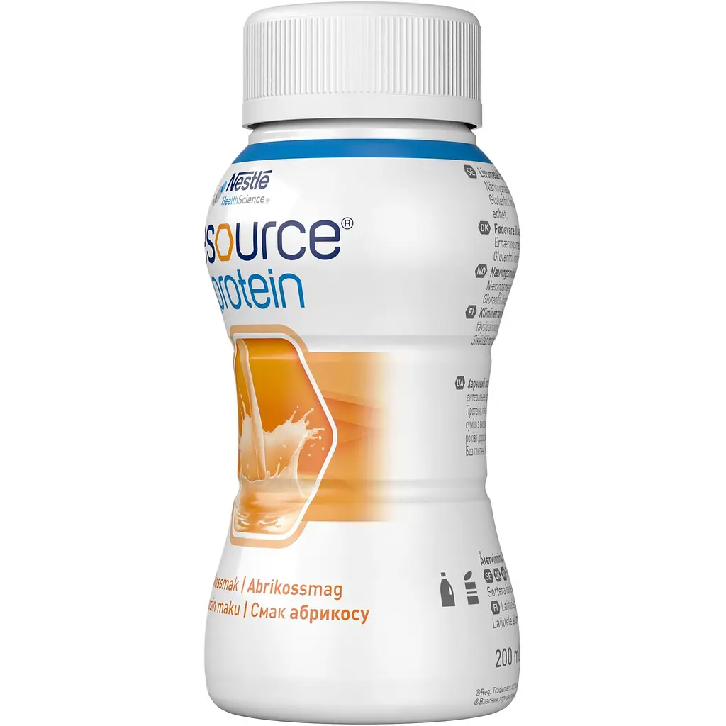 Готова молочна суміш Nestle Resource Protein Ресурс Протеїн, зі смаком абрикосу, 800 мл (4 шт по 200 мл) - фото 5