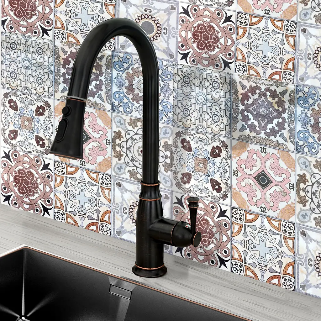 Смеситель для кухни Rea Deco Old black черный высокий REA-B0182, Черный - фото 4