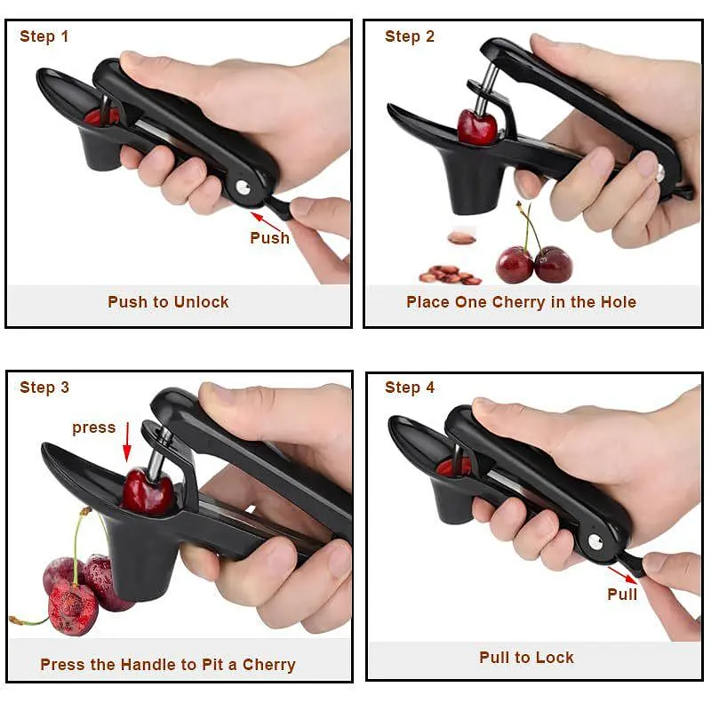 Механічний прилад для видалення кісточок з вишні Veleka Cherry Pitter · Вишнечистка · Вишнедавка - фото 6
