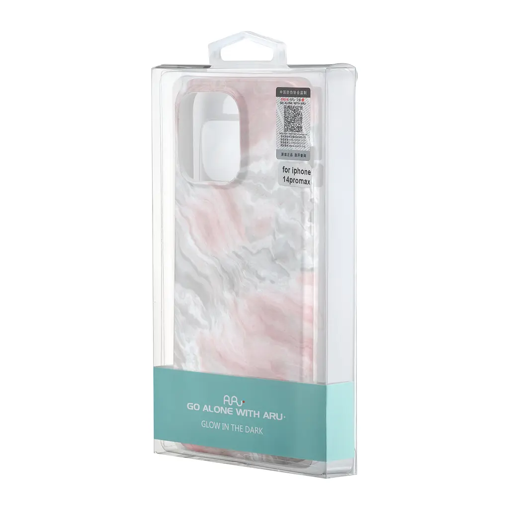 Чохол Lum Neon (світяться у темряві) iPhone 14 Pro Max Marble Pink - фото 2