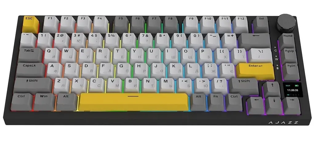 Клавіатура Ajazz AK820 PRO 75% Exploded Gift Switch Black RGB (AK820PRO-G-BGY) - фото 2