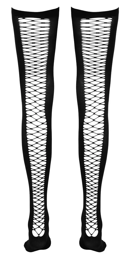 Чулки Cottelli Legwear Thigh-high S/M (черный) - фото 7